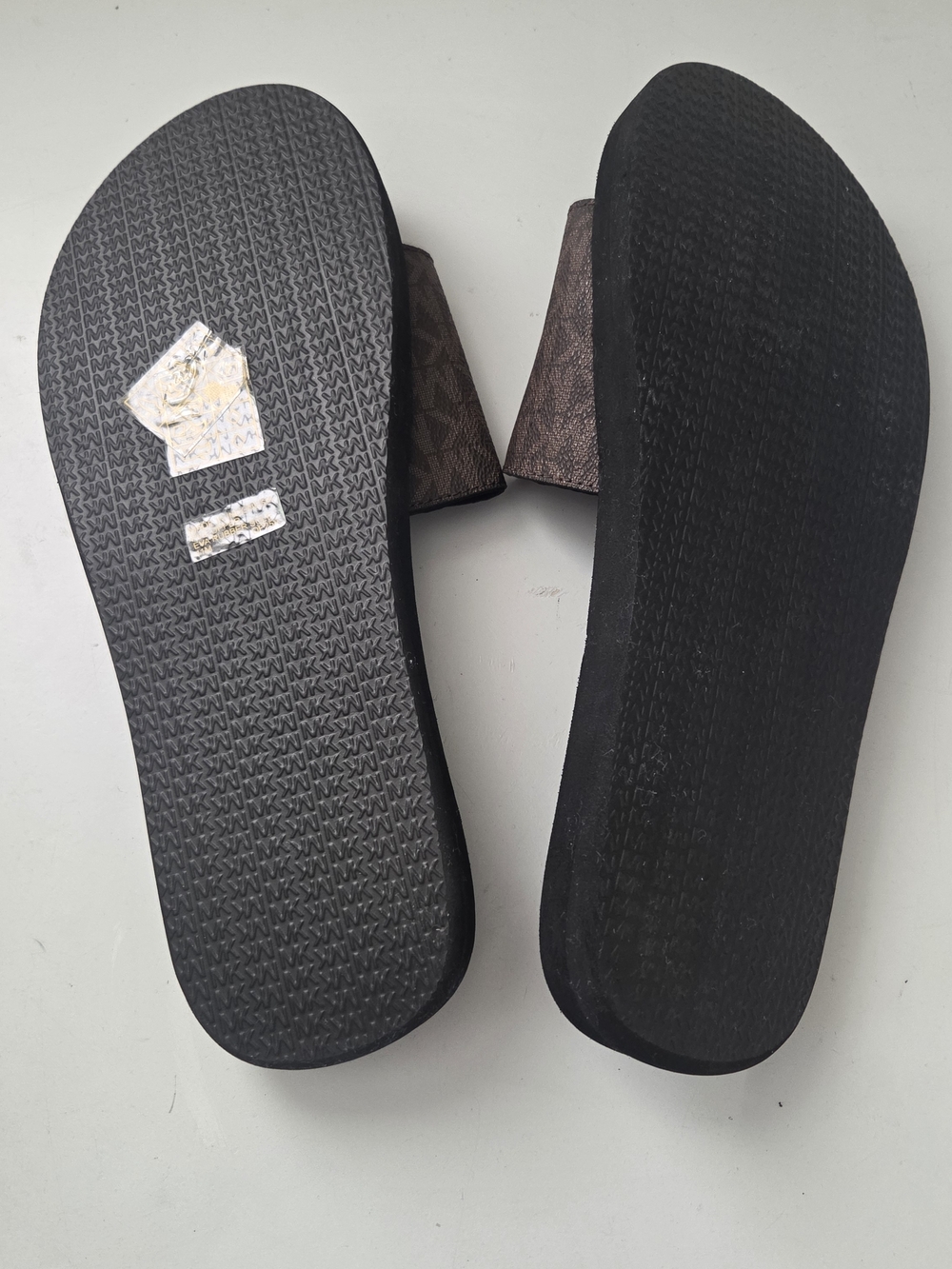 Michael Kors Brown Logo Slide Sandals - Picture 6 of 6